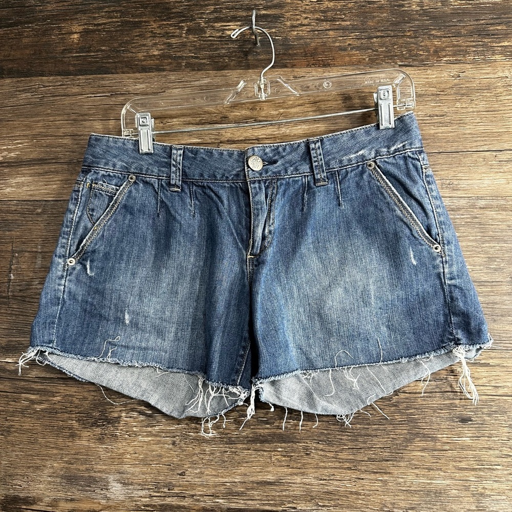 American Eagle Outfitters Distressed Blue Jean Shorts